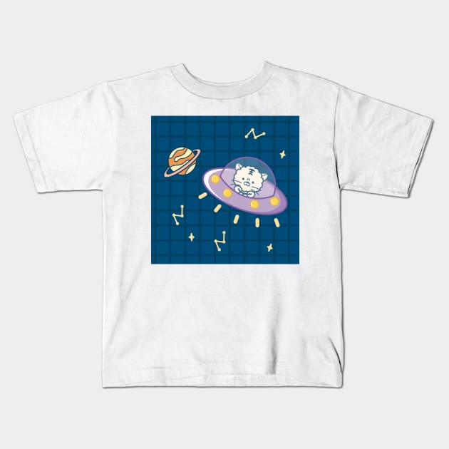 Exciting space travel Kids T-Shirt by choiyoojin